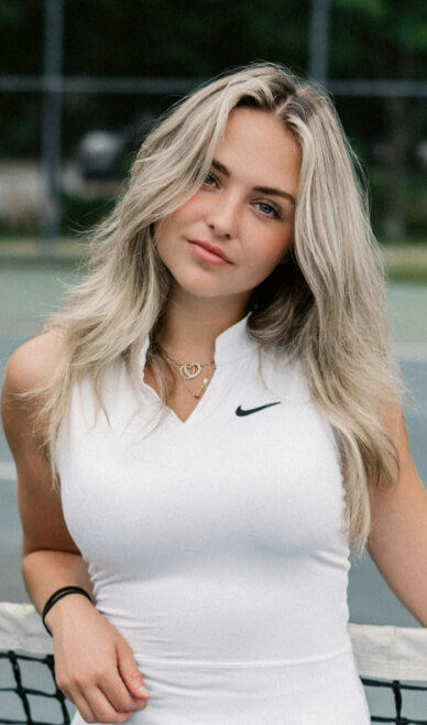 Member Sarah M. on court